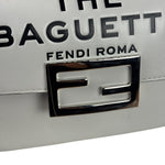 Fendi x Marc Jacobs White Leather Mini Baguette