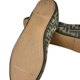 Fendi FF Zucca Canvas/Leather Slippers