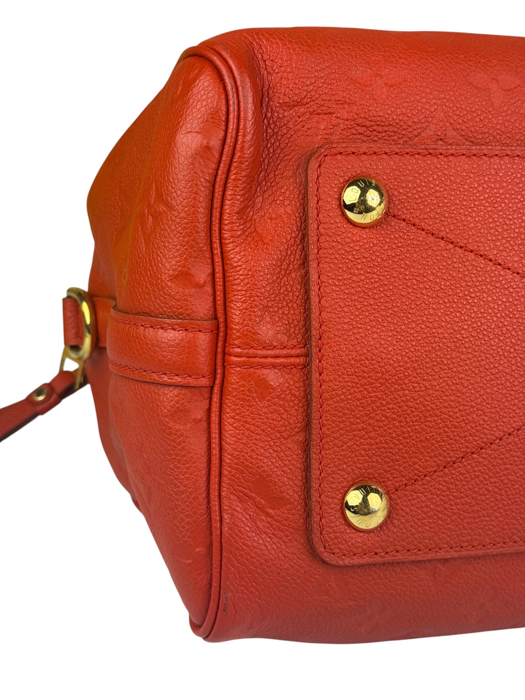 Louis Vuitton Orange Monogram Empreinte Speedy Bandouliere 30