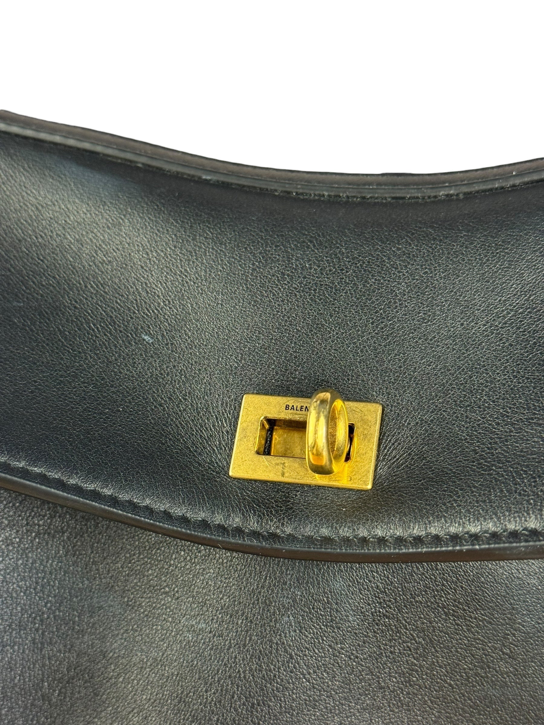 Balenciaga Medium Rodeo Leather 2Way Handbag Black