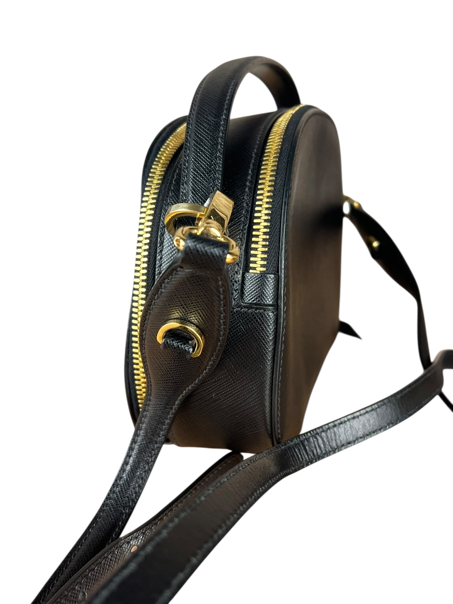 Prada Black Leather Odette Crossbody