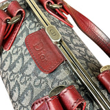 Christian Dior 2005 Doctor Bag Navy/Red Leather Trim