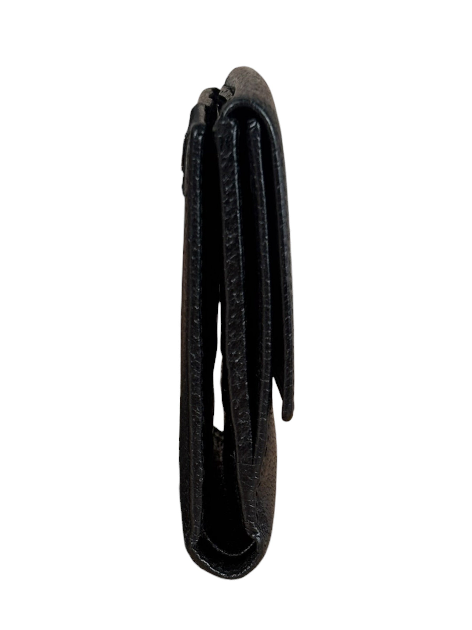 Gucci Vintage Black Leather Bi-Fold Wallet