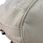 Balenciaga White Leather Le Cagole Bucket Shoulder Bag