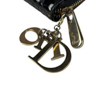 Christian Dior Black Patent Leather Zip-Around Long Wallet