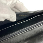 Chanel CC Black Patent Quilted Flap Briefcase Handbag '95