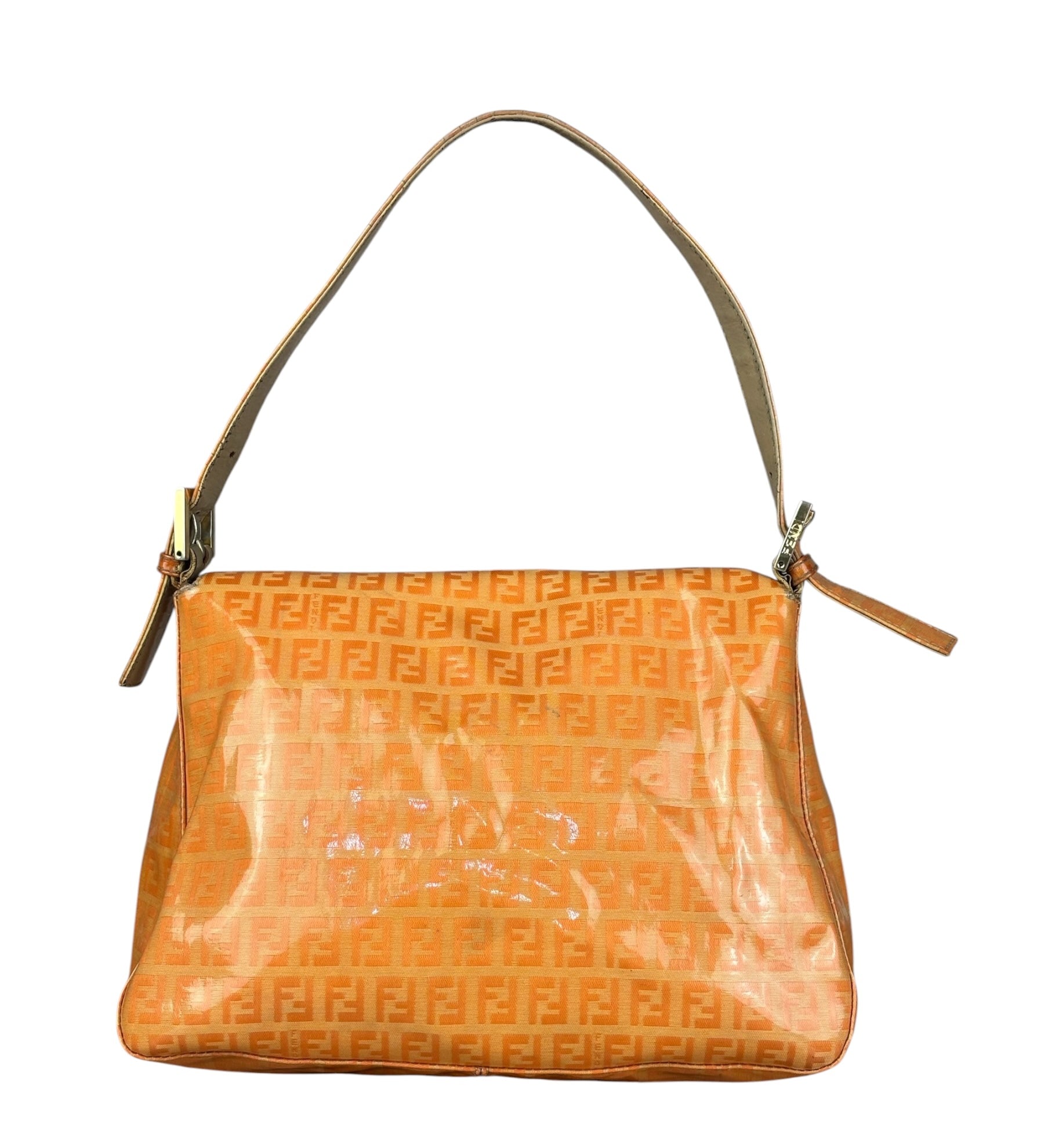 Fendi Orange Vinyl Mamma Baguette