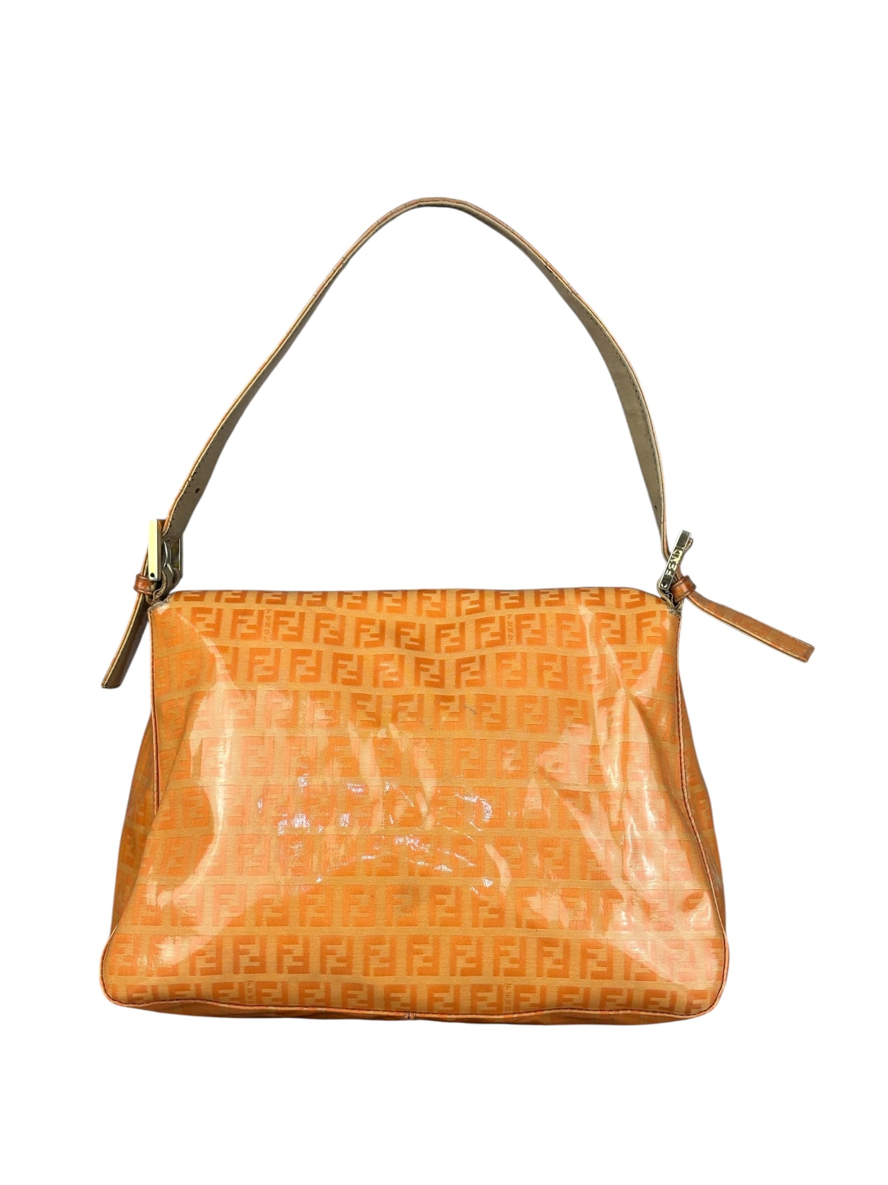 Fendi Orange Vinyl Mamma Baguette