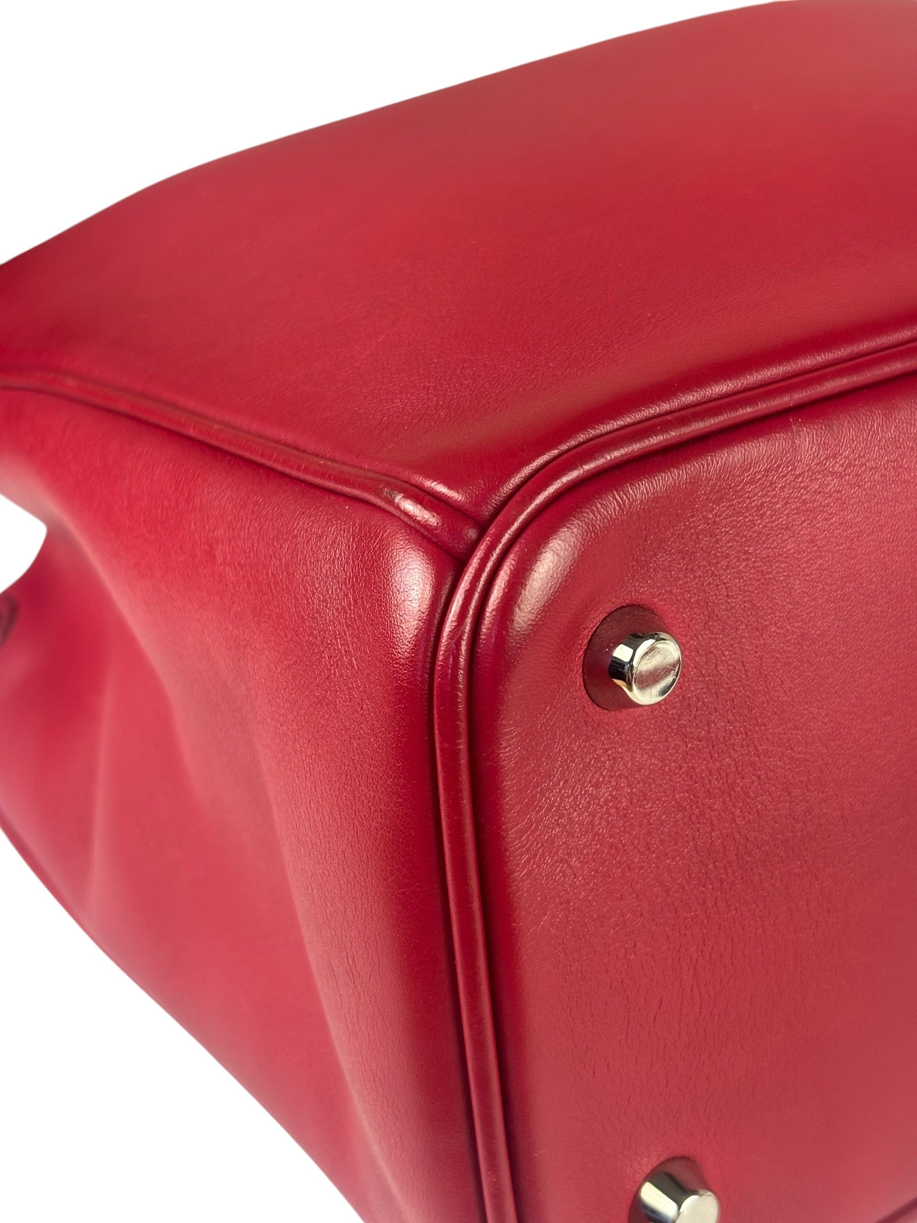 Christian Dior Red Leather Diorissimo Tote