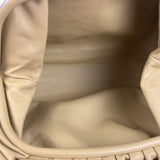 Bottega Veneta Beige Leather Pouch Clutch