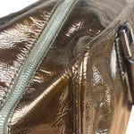 Loewe Vintage Brown Patent Leather Amazona Handbag