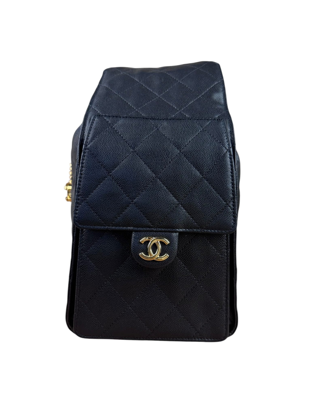 Chanel Medium Black Caviar 25 Hobo Bag