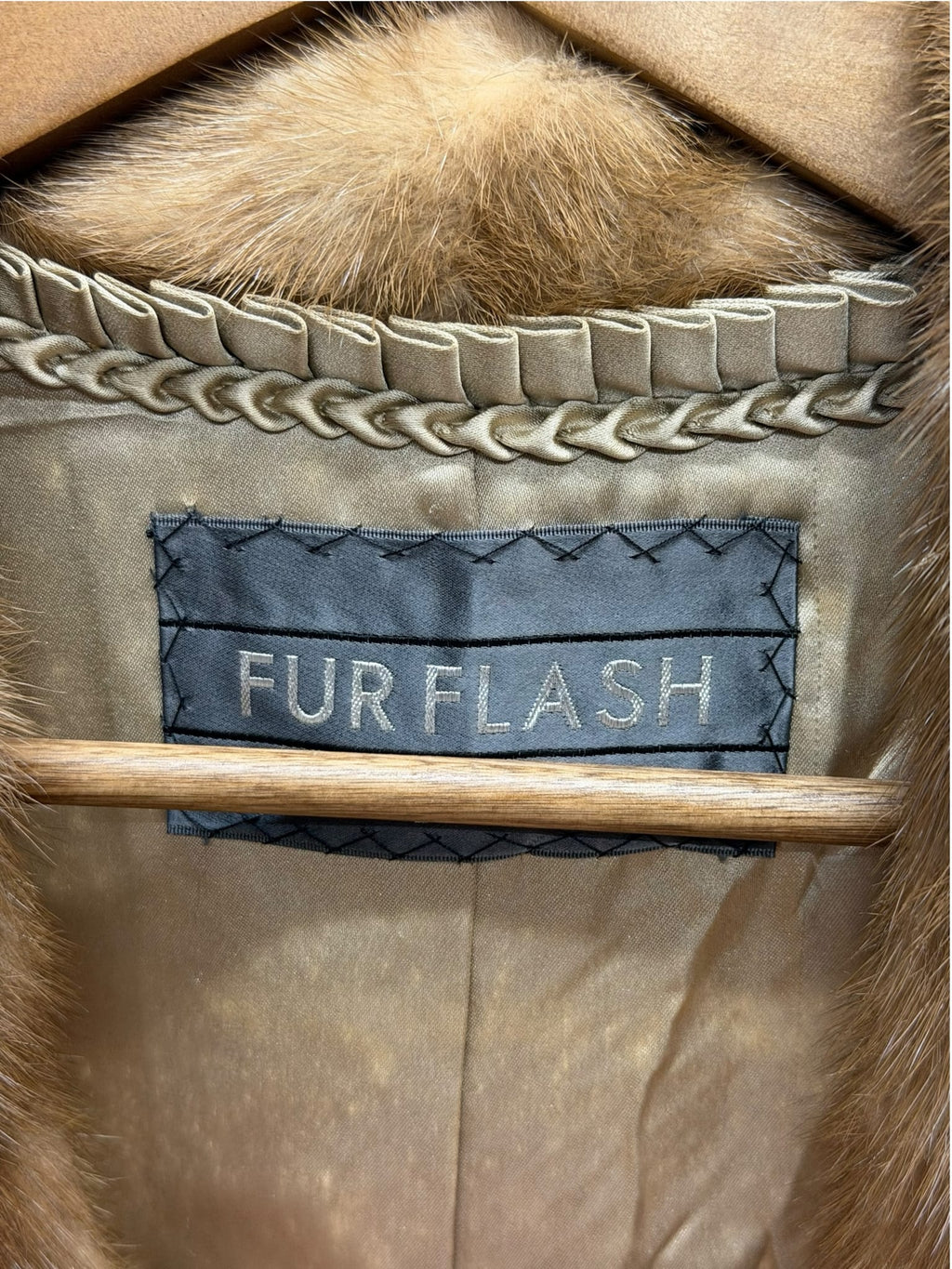 Vintage Moonbat Chevron Mink Fut Flash Coat