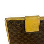 Celine Vintage Brown Macadam Bifold Kisslock Wallet