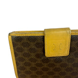 Celine Vintage Brown Macadam Bifold Kisslock Wallet