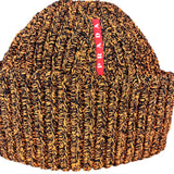 Prada Knit Polyester Black/Orange Beanie