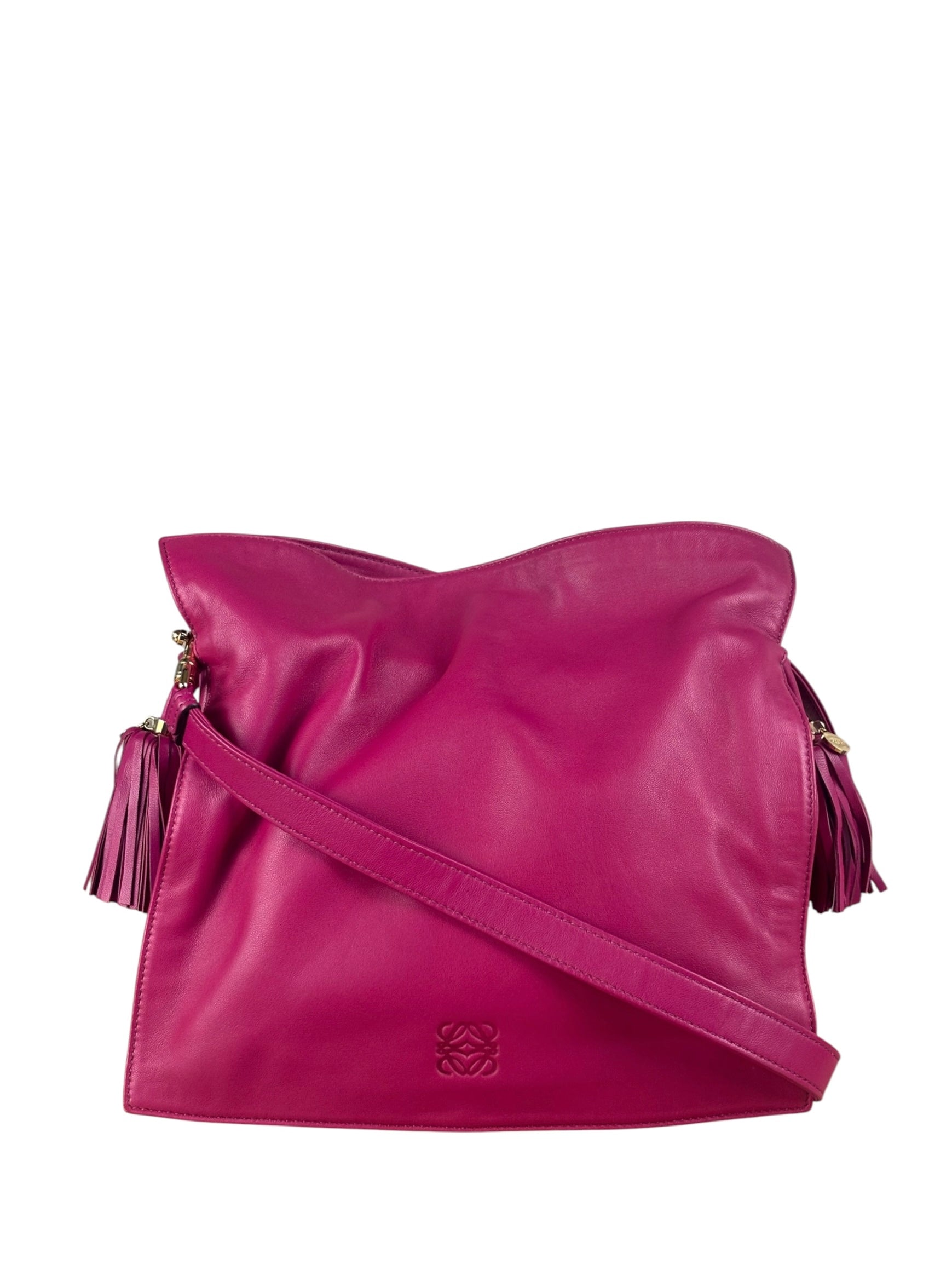 Loewe Pink Calfskin Flamenco Crossbody Bag