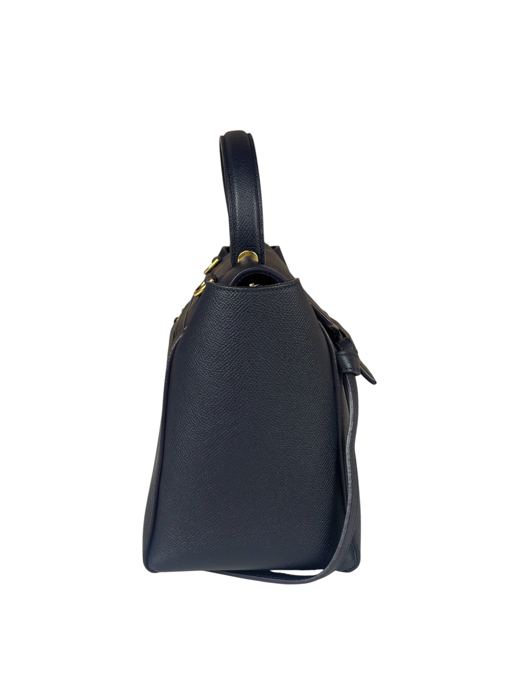 Celine Navy Grained Calfskin Belt Two-Way Bag