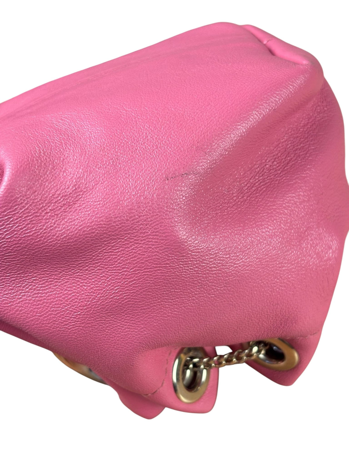 Jimmy Choo Pink Leather Micro Bob Bon Two-Way Bag