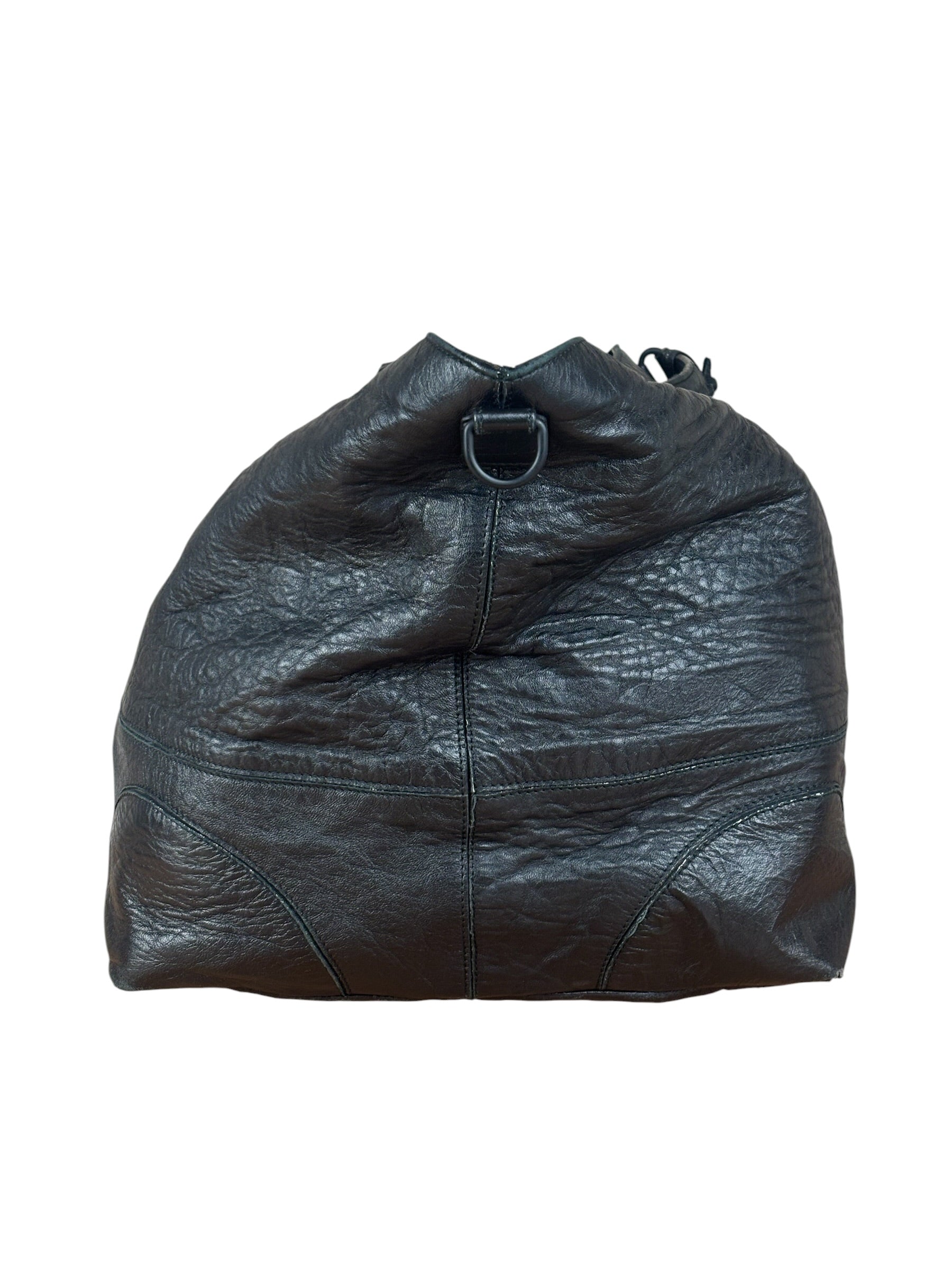 Bottega Veneta Vintage Black Leather Cervo Cocker Hobo Bag