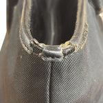 Gucci Vintage Black Nylon Leather Trim Tote Bag