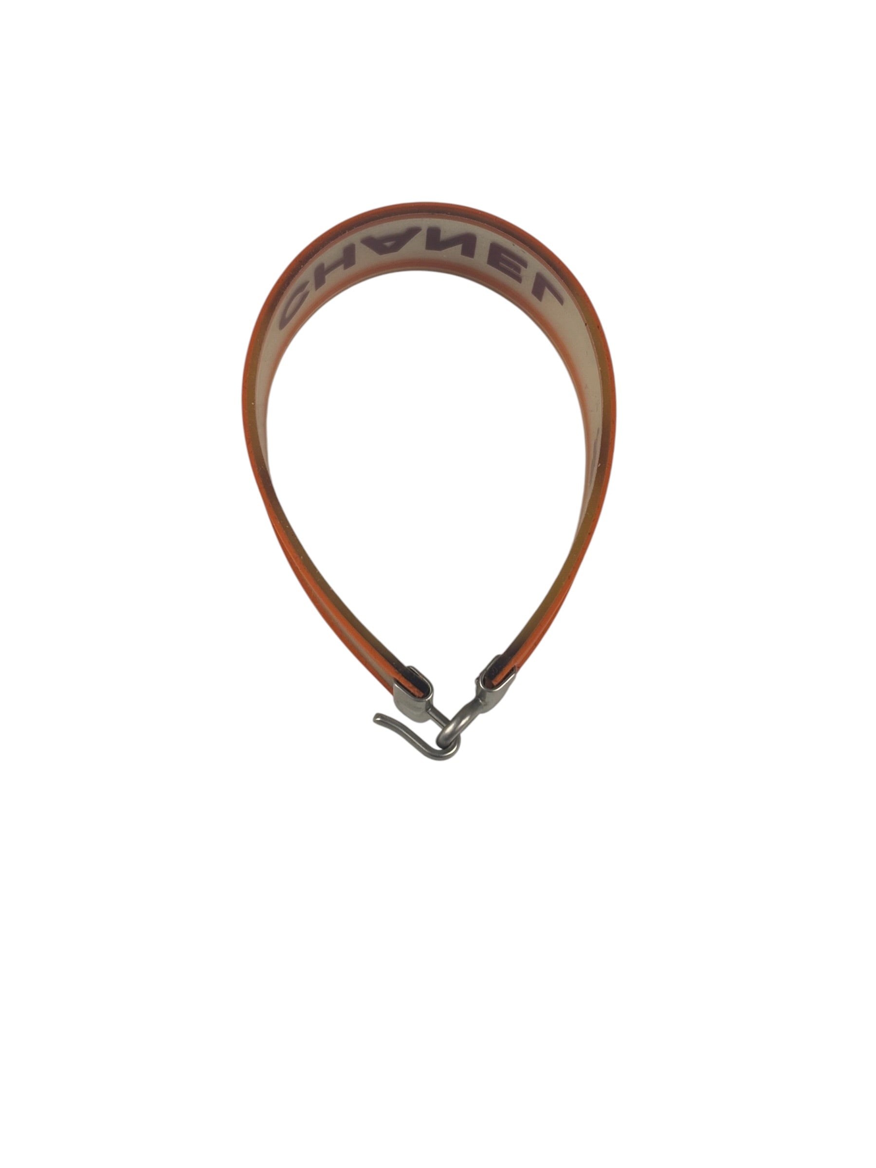 Chanel Vintage Rubber Logo Bracelet