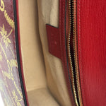 Gucci Red Leather Sylvie Chain Shoulder Bag