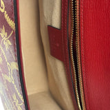 Gucci Red Leather Sylvie Chain Shoulder Bag