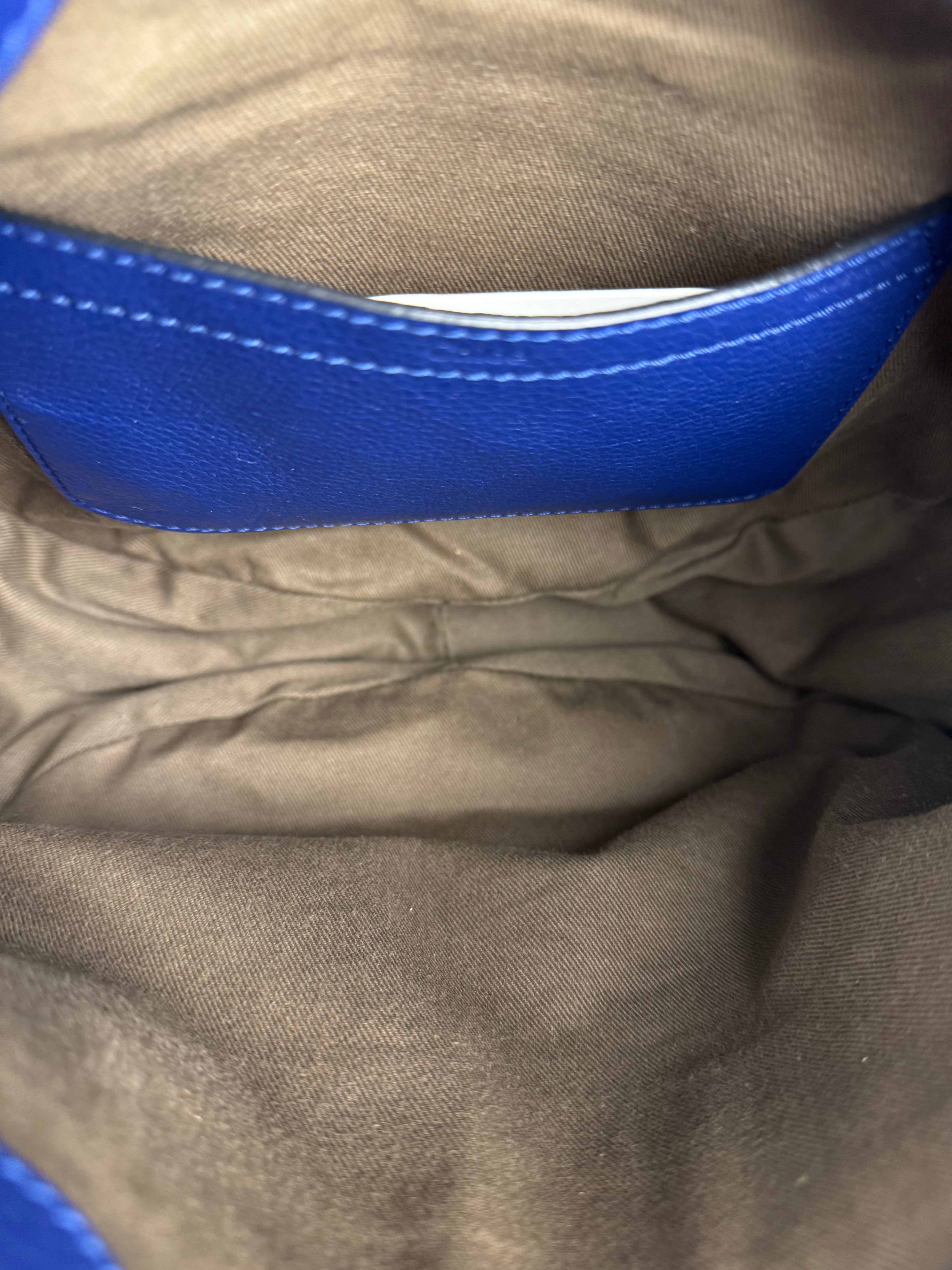 Chloe Large Marcie Saddle Bag Blue