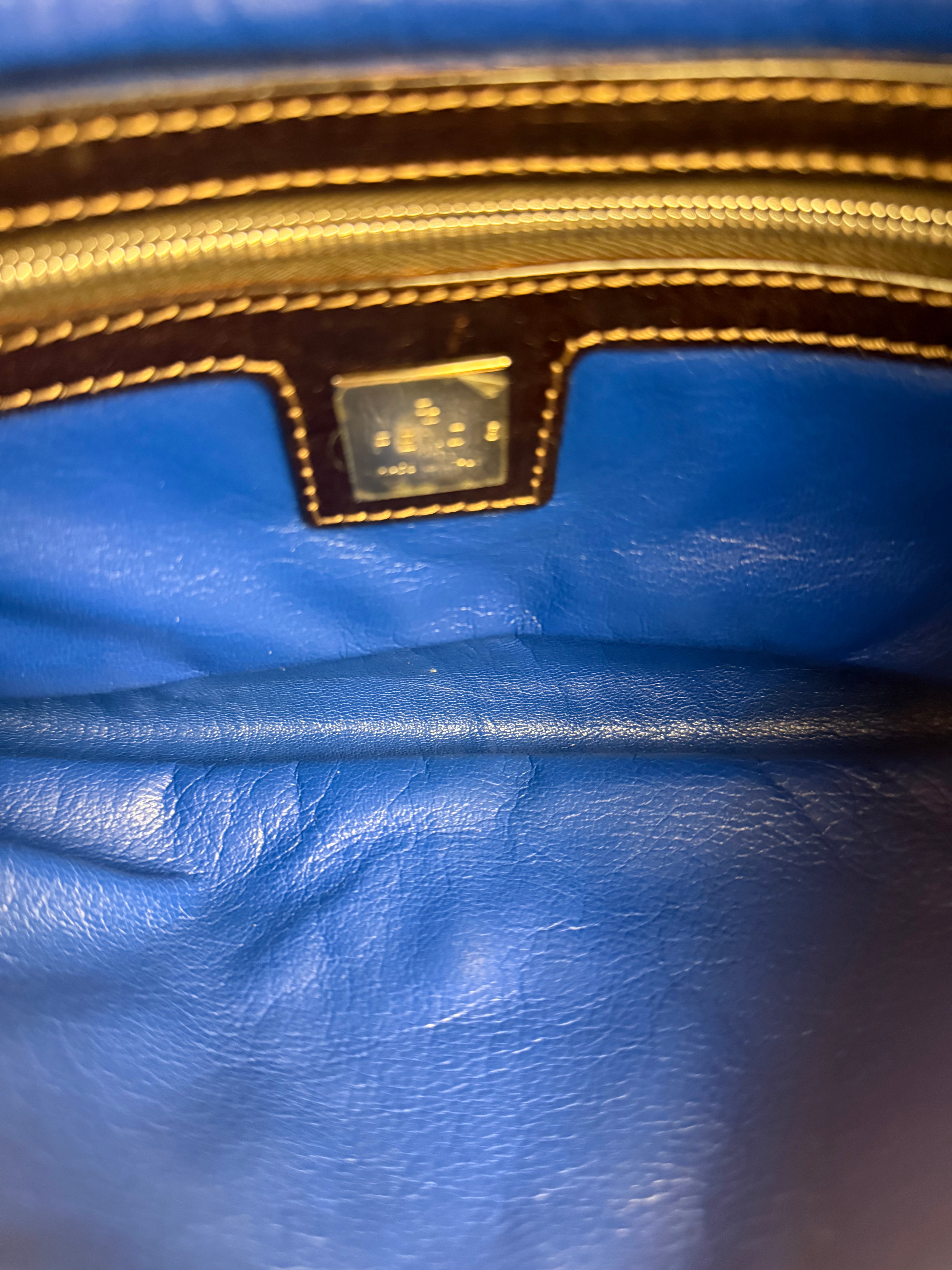 Fendi Vintage Blue Cashmere Baguette