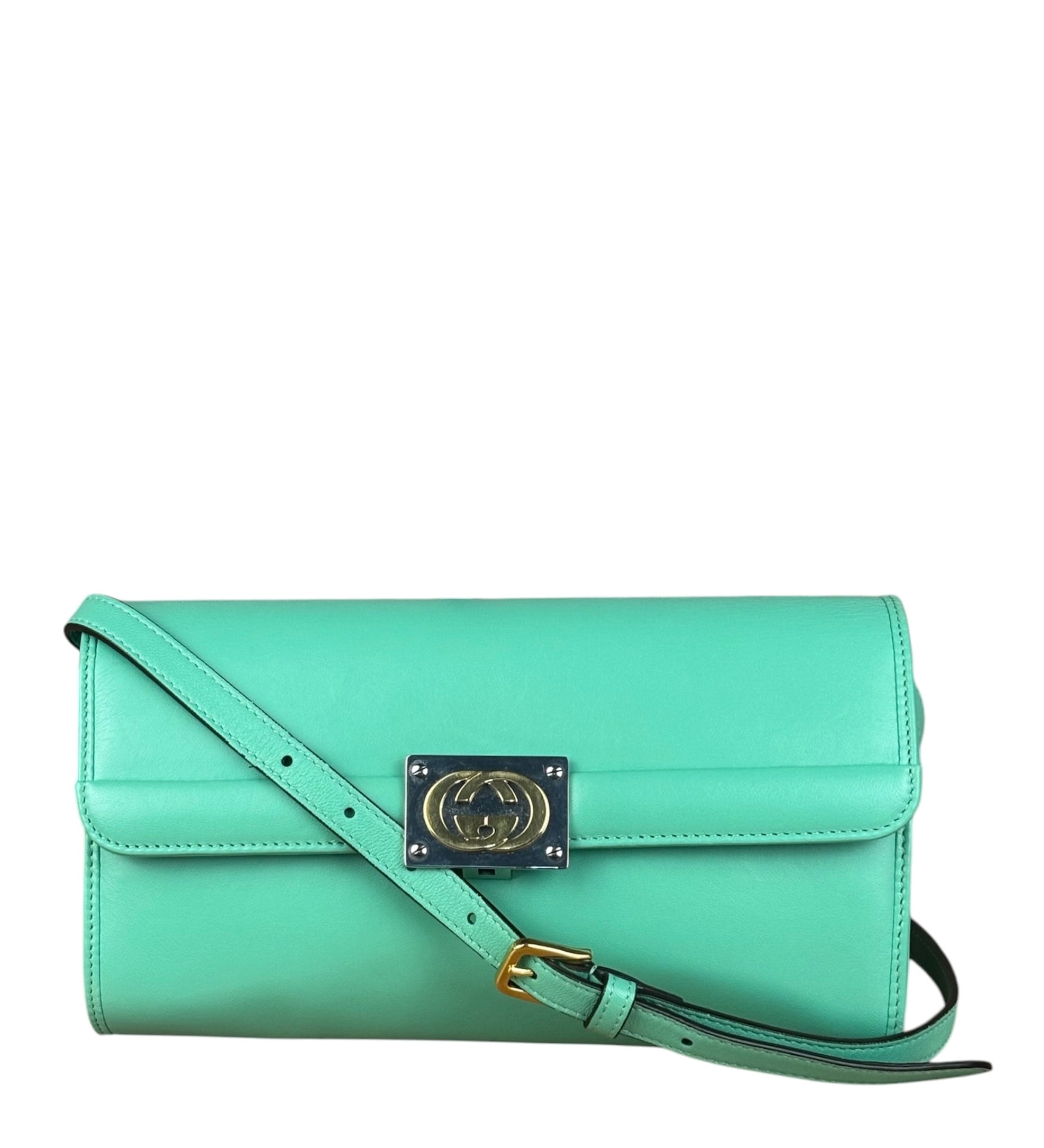 Gucci GG Green Matisse Leather Flap Shoulder Bag