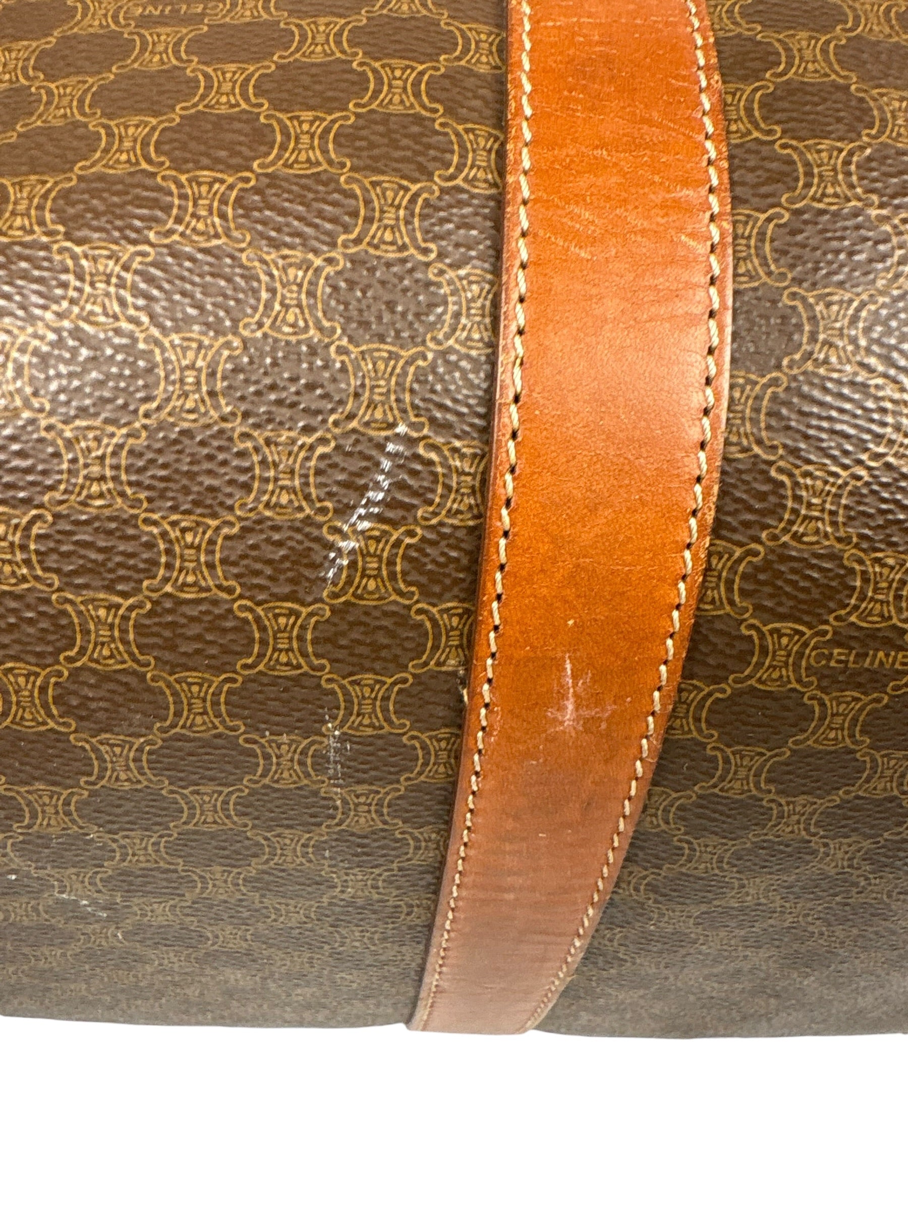 Celine Vintage Macadam Weekender Boston Bag