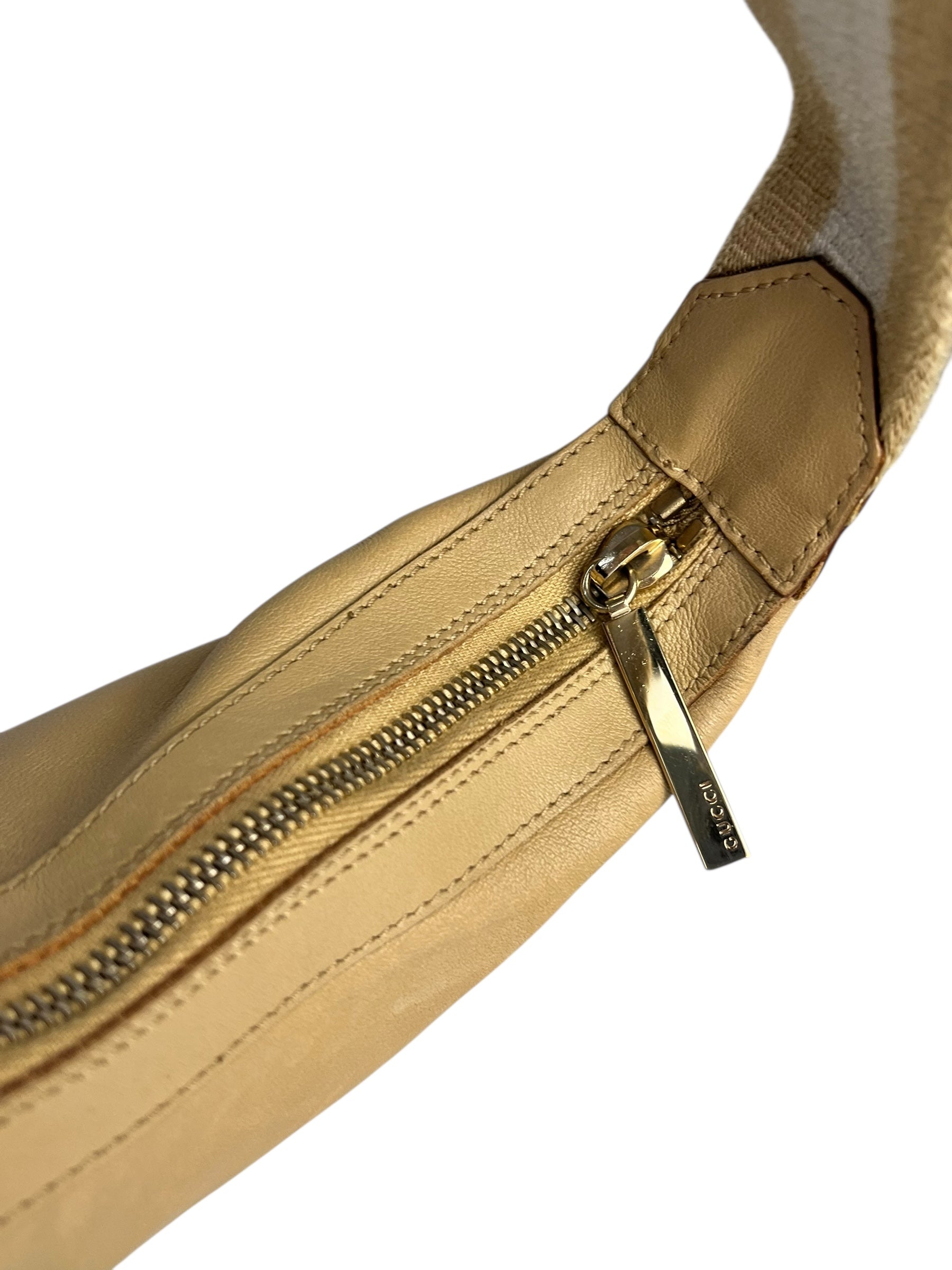 Gucci Beige Leather Vintage Hobo Bag