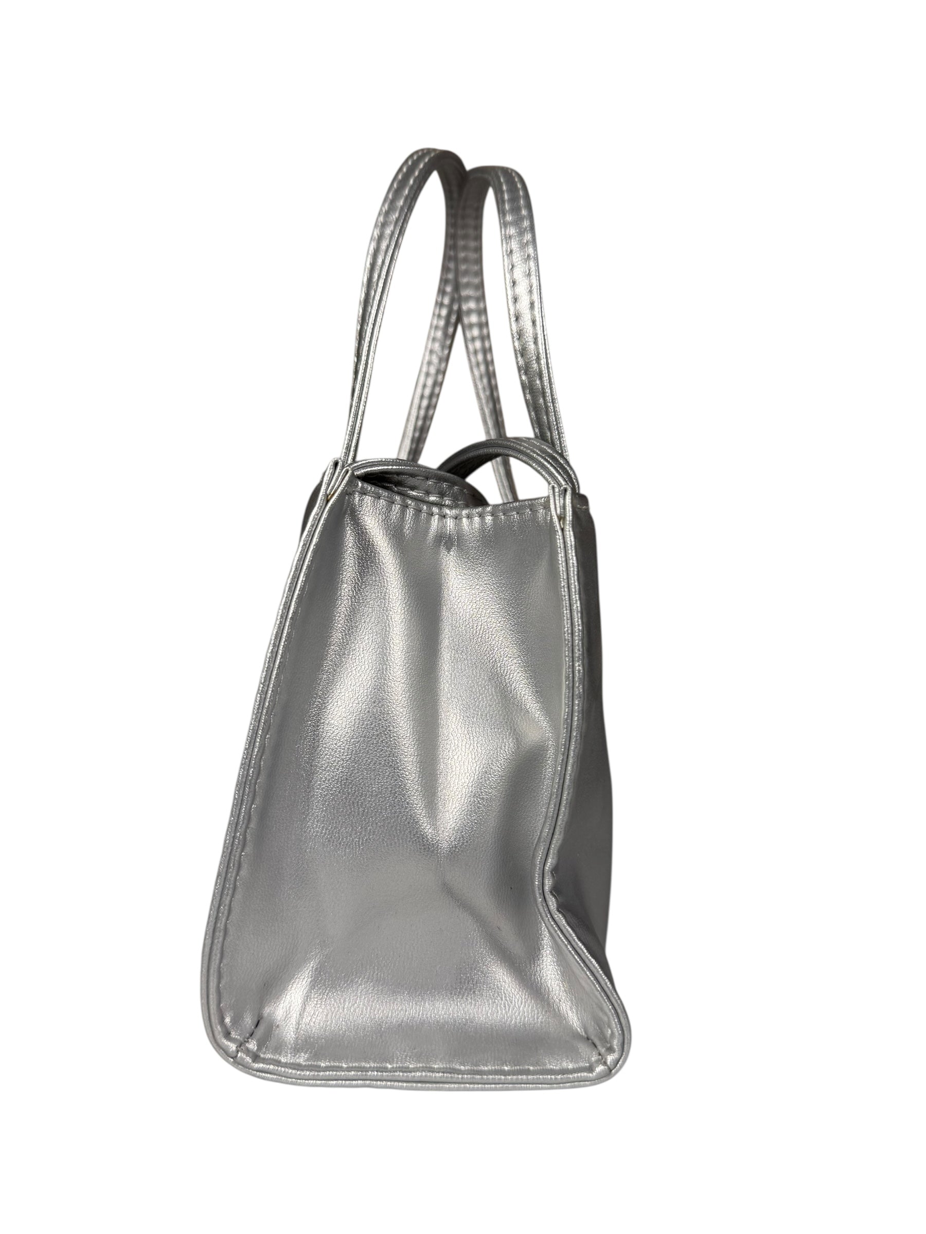Telfar Small Silver Shopping Tote