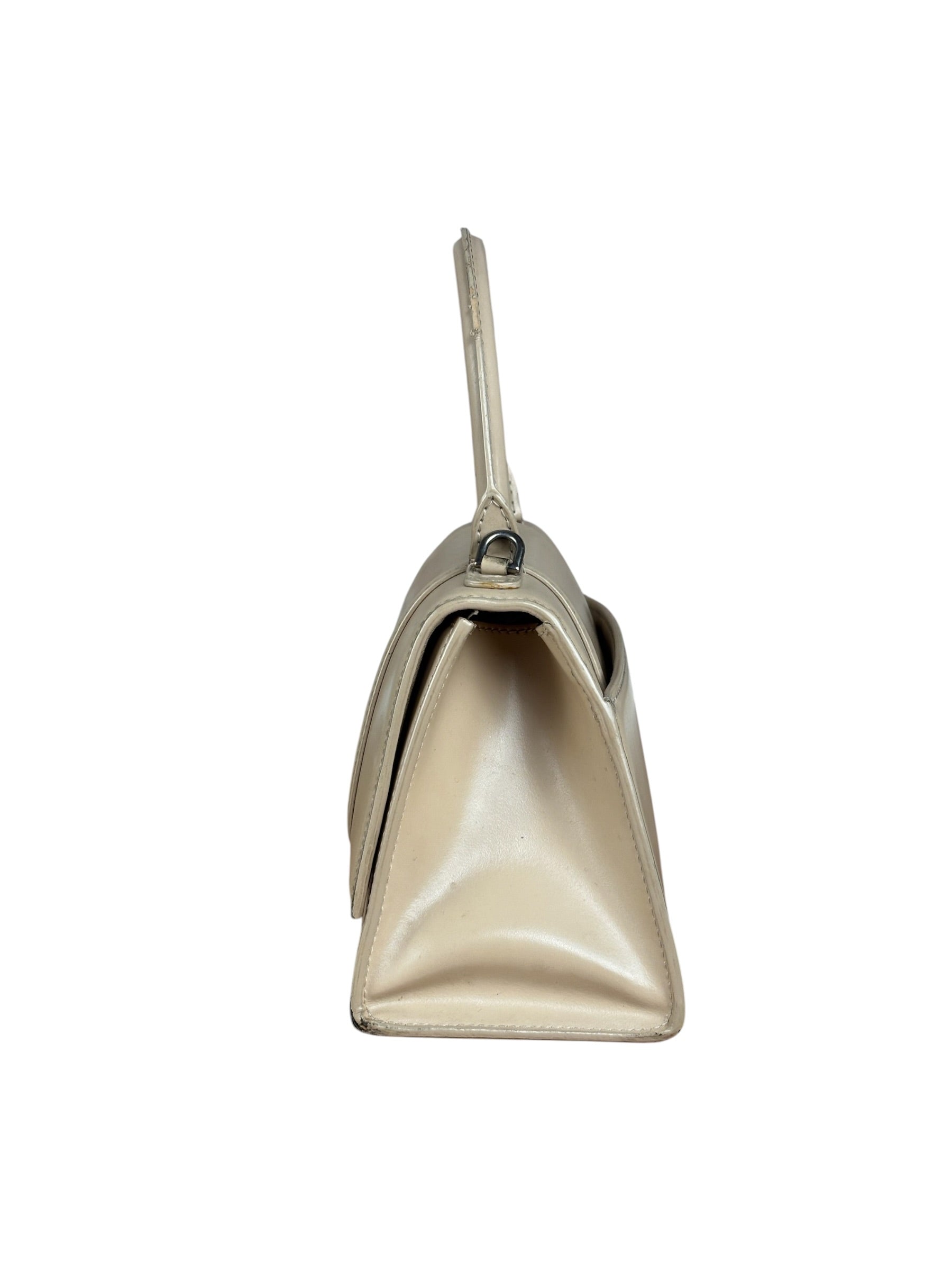Balenciaga Beige Hourglass Top Handle Bag