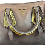 Prada Bicolor Cervo Ombre Leather Top Handle Bag