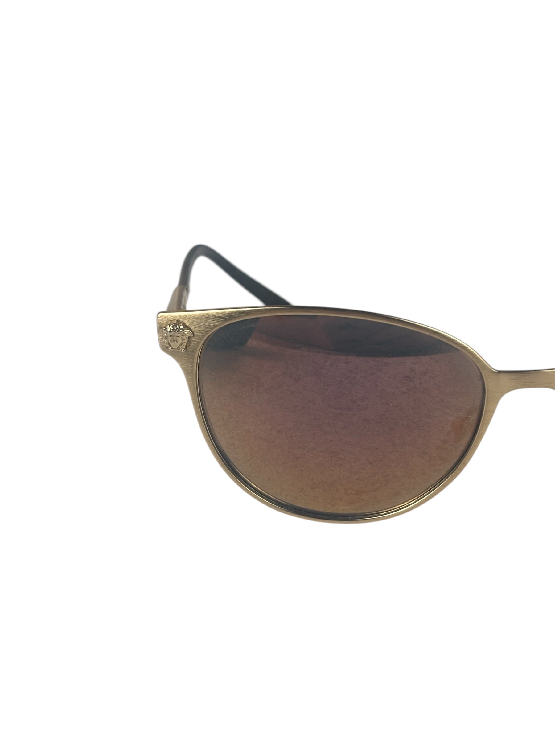 Versace MOD 2158 Black/Gold Mirrored Sunglasses