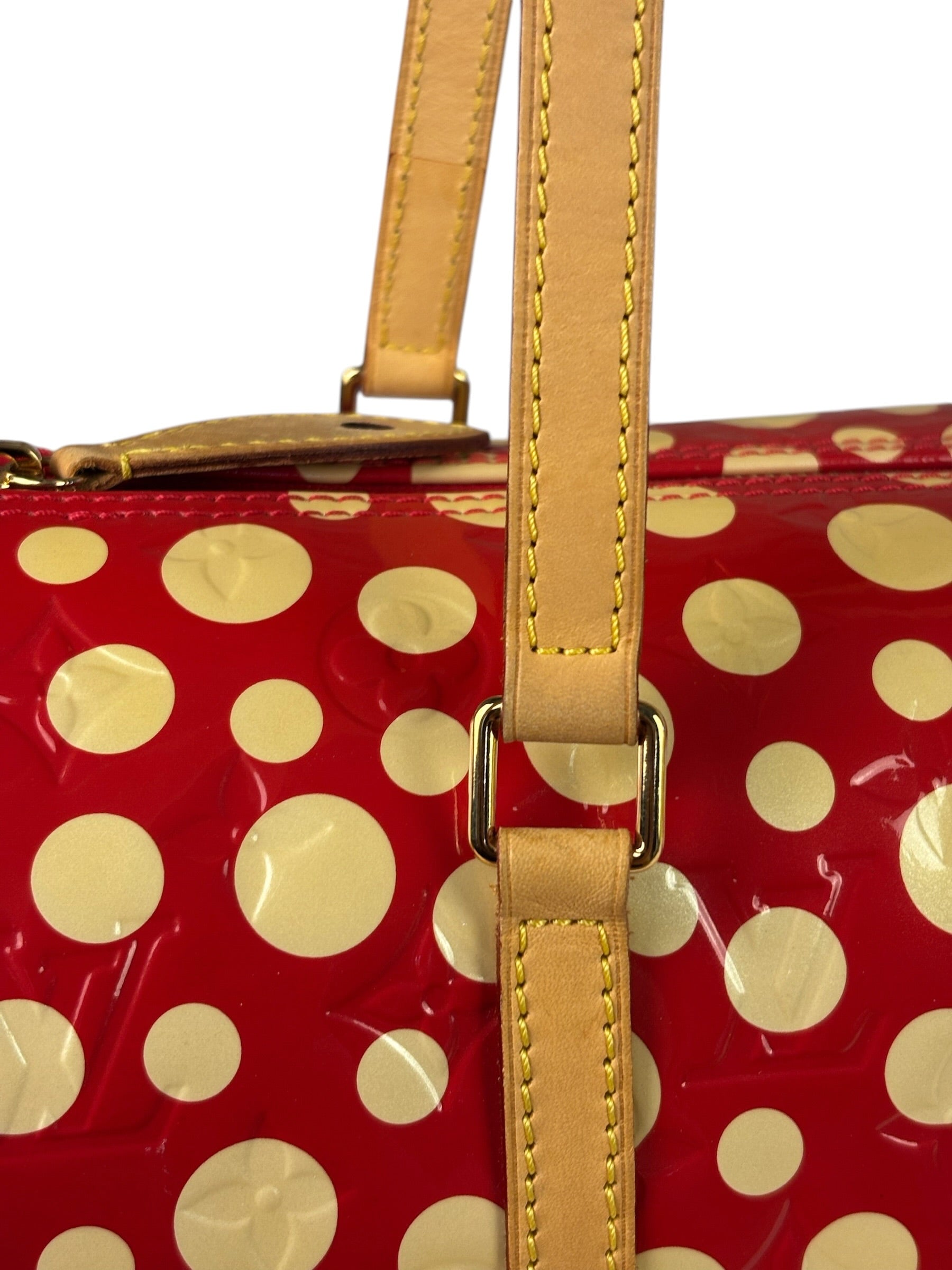 Louis Vuitton x Yayoi Kusama Red/Yellow Vernis Dot Infinity Papillon 30