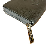Chanel Caviar Leather Grey Zip Wallet