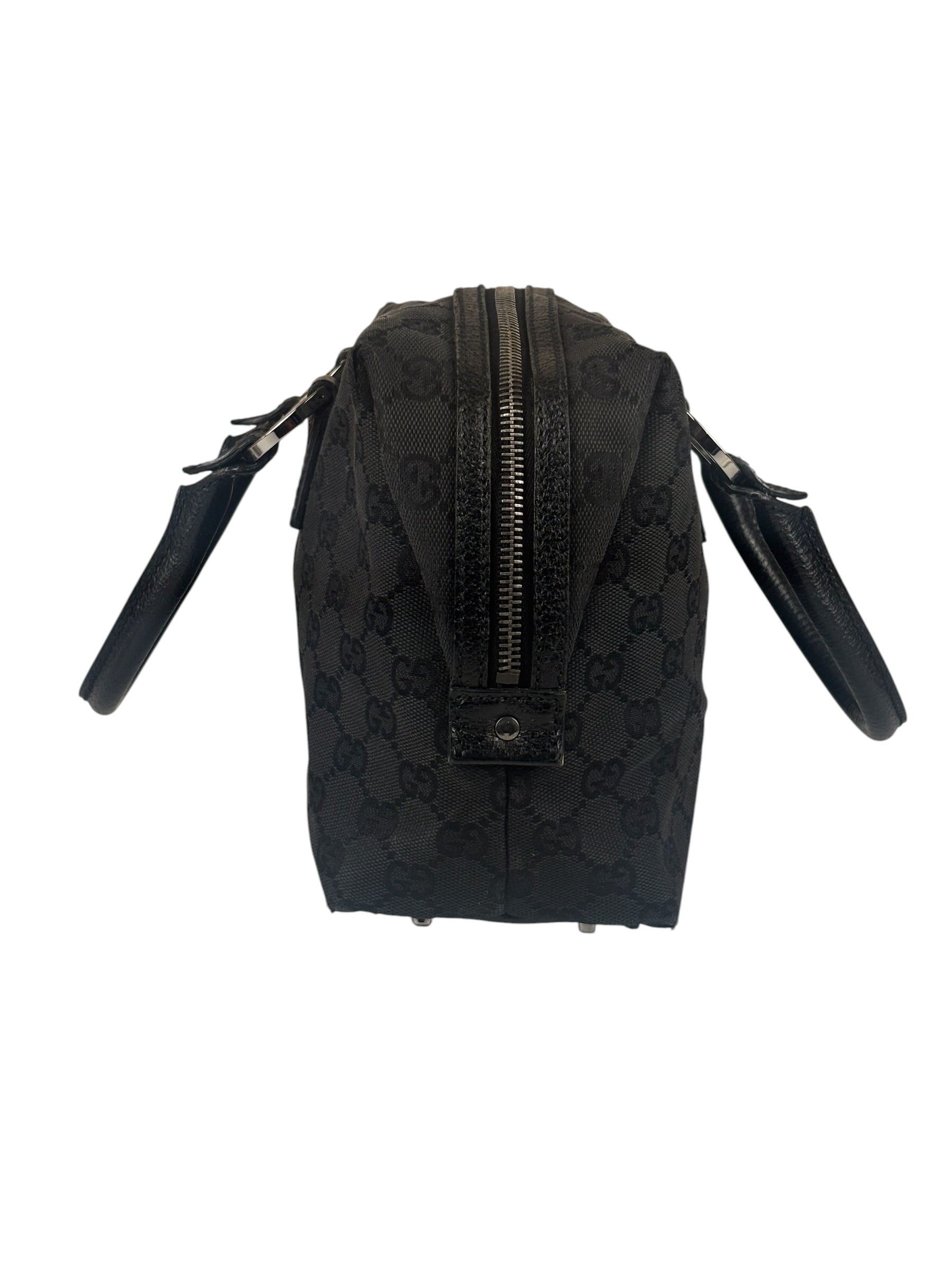 Gucci Black GG Canvas Monogram Hand Bag