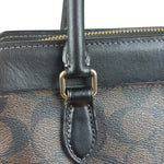 Coach Brown/Black Canvas Mini Darcie Carryall Two-Way Bag