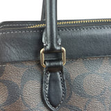 Coach Brown/Black Canvas Mini Darcie Carryall Two-Way Bag