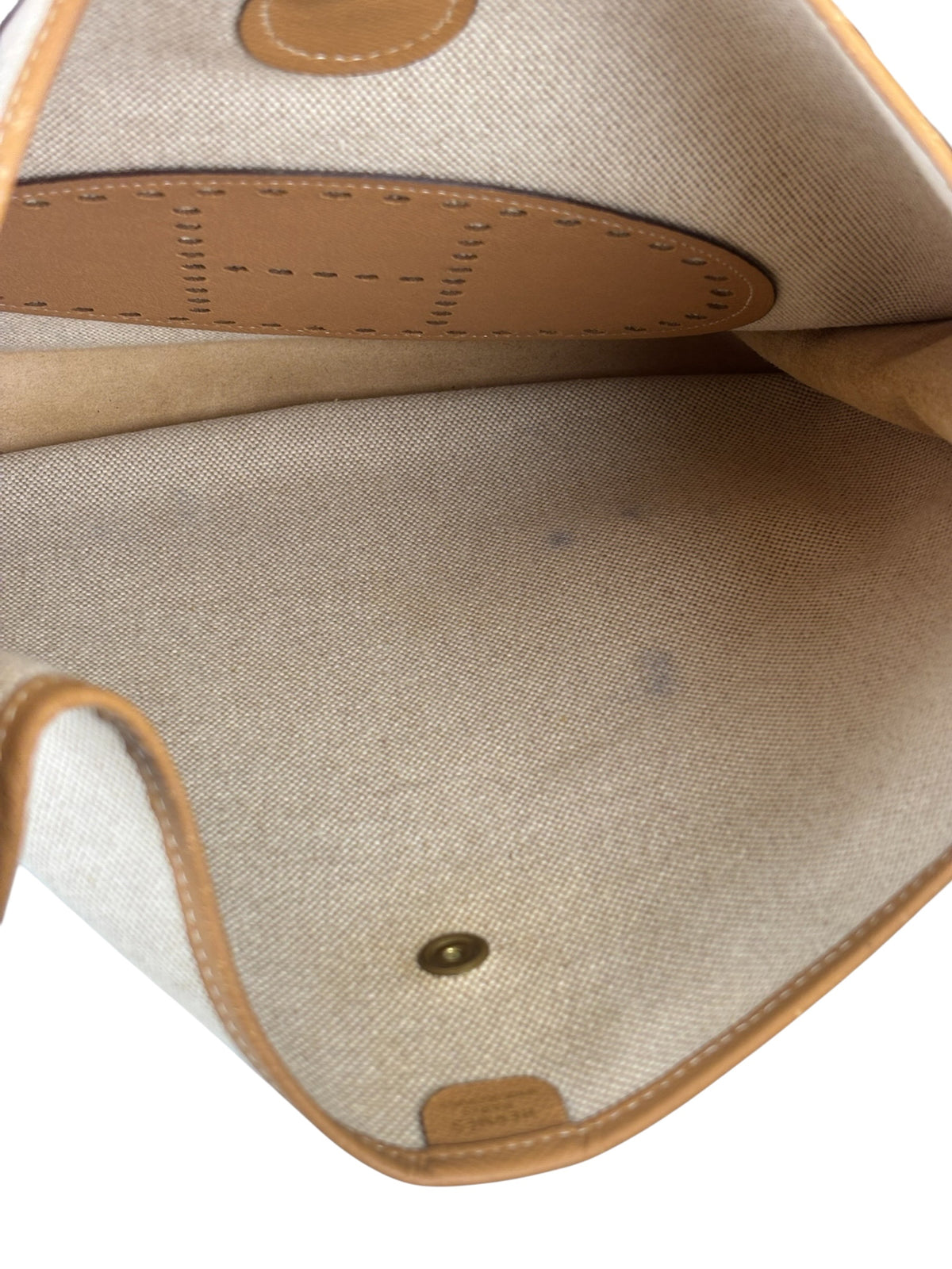 Hermes Brown Leather Trim Evelyne 2004