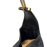 Gucci Black/Grey Leather Trim Jackie Hobo Bag