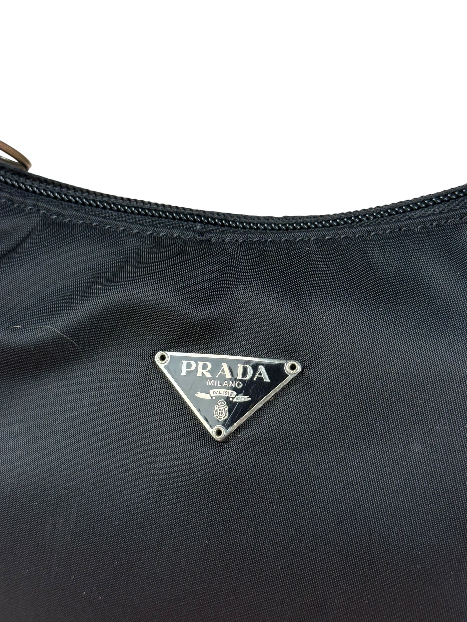 Prada Vintage Black Nylon Pochette