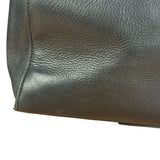 Chanel Black Leather Front Pocket Chain Tote 1998