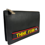 Fendi Black Leather Think Fendi Clutch