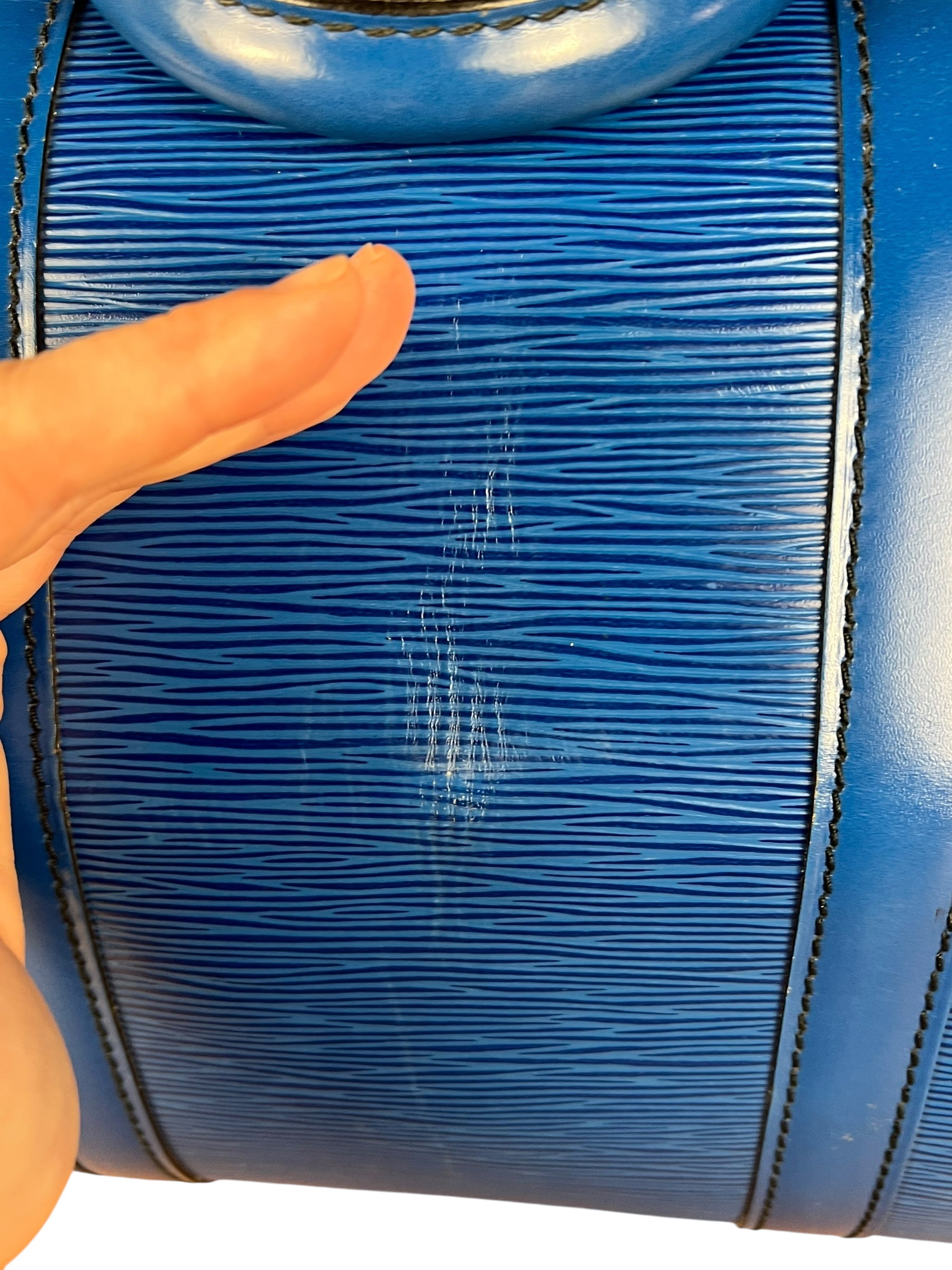 Louis Vuitton Blue Epi Keepall 55