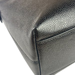 Chanel Vintage Black Caviar Leather Timeless Chain Shoulder Tote 1998