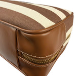 Miu Miu Canvas Stripped Beau Top Handle Bag